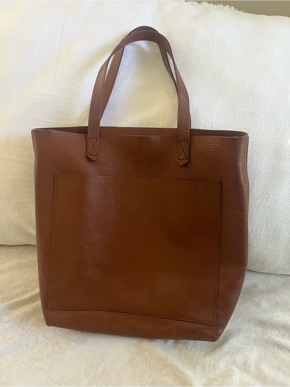 Madewell Chestnut Brown Leather Tote